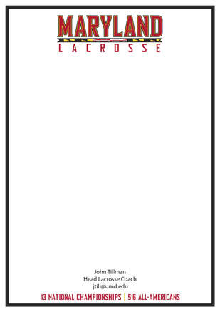 Maryland Lacrosse -- Notepad Graphic